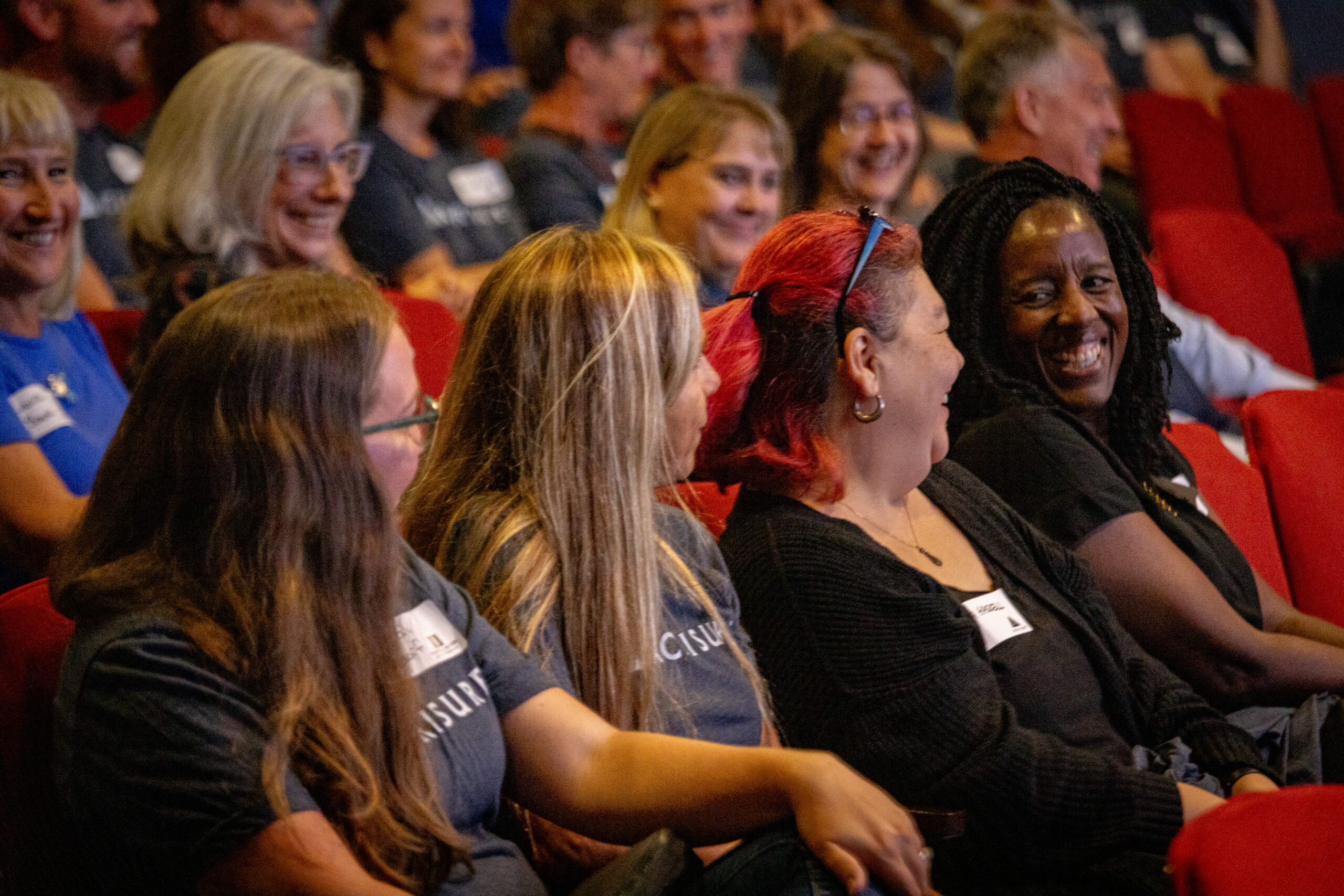 Employees enjoying a workplace giving kick-off event