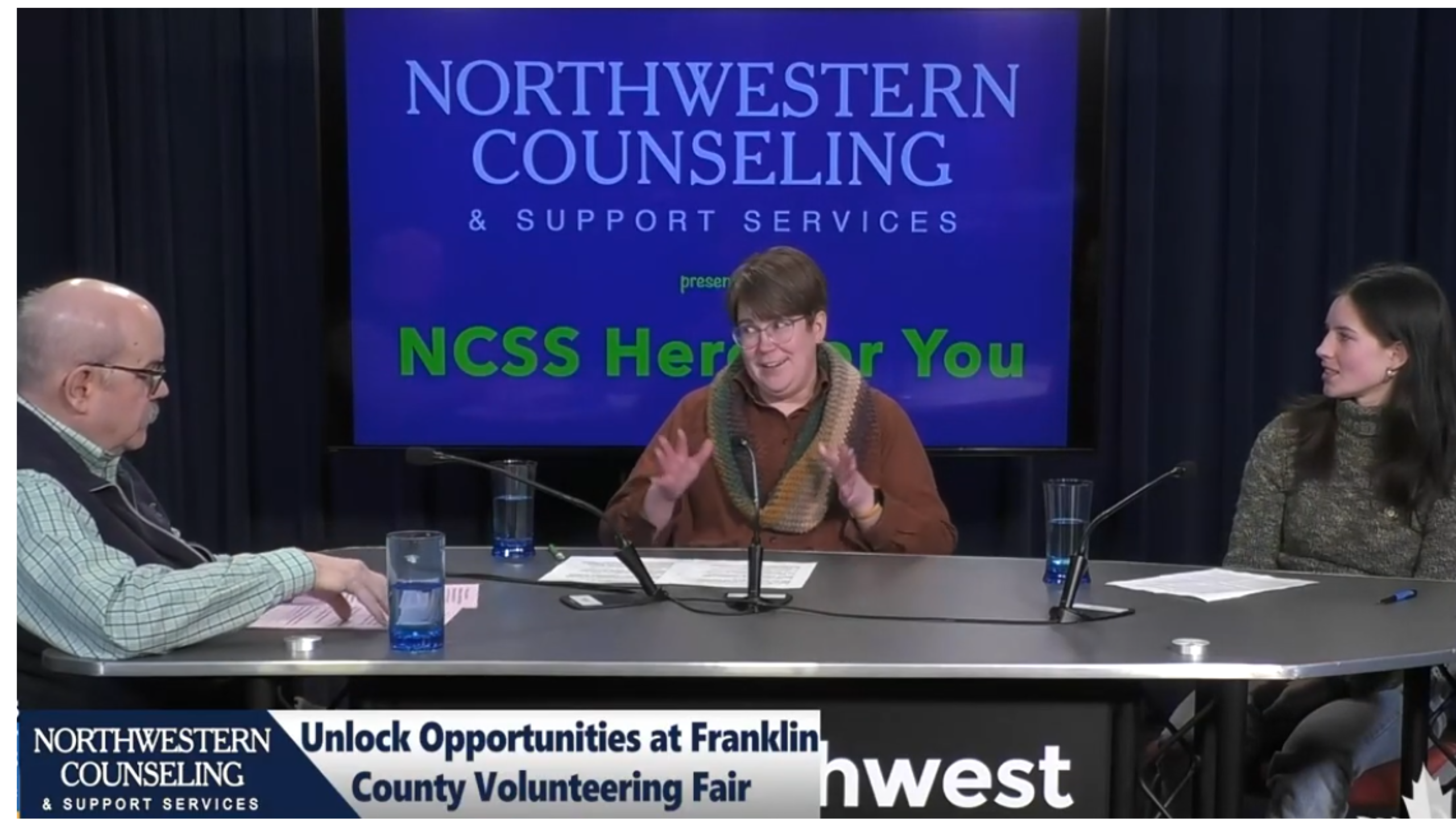 Joe Halko interviews guests on NCSS Here For You